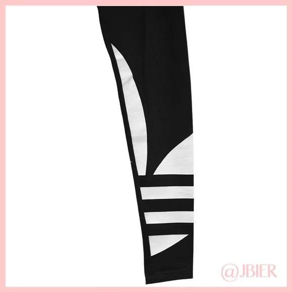 Adidas Black Logo Leggings - Picture 7 of 10
